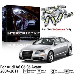 Xenon White 17x Interior LED Light Kit For 04-11 Audi A6 C6 S6 Avant + Free Tool - Picture 1 of 12