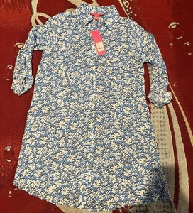 Lilly Pulitzer XXS Natalie Coverup Lunar Blue Palm Beach Petals Style 001237 NWT - Picture 1 of 8