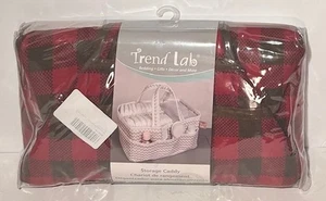 Trend Lab Storage Caddy Red Plaid Print Baby Diaper Holder NEW and sealed! - Picture 1 of 2