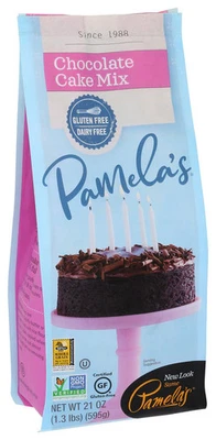 Mezcla de pastel de chocolate Pamela'S sin gluten 21 oz (paquete de 1) Foto 1 de 4