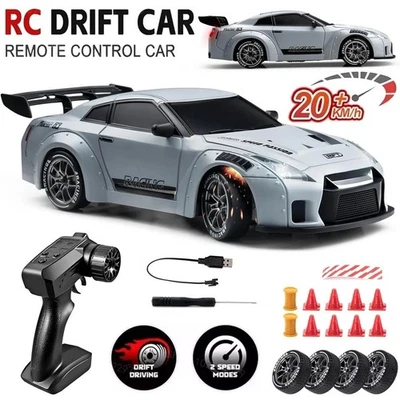 1:24 4WD RC Drift Car 2.4Ghz Drifting Tires LED Lights 20KM/H Racing Vehicle - Image 1 of 4