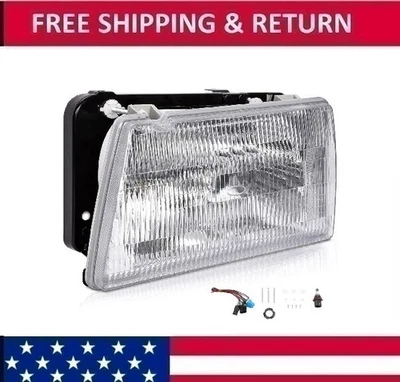 Faro faro con bombilla lado conductor izquierdo para camiones Peterbilt 375 385 transparente Foto 1 de 4