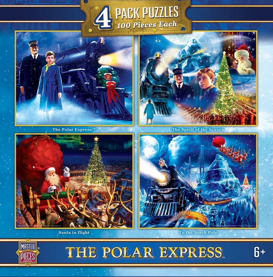 MasterPieces - The Polar Express 100 Piece Jigsaw Puzzles 4-Pack