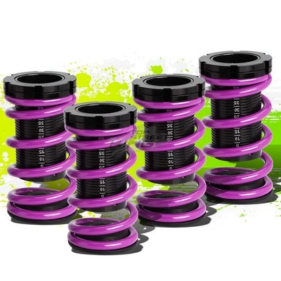 MUELLE COILOVER AJUSTABLE NEGRO ESCALA 1-4" ALTURA PÚRPURA PARA 88-00 EK EG/DC Foto 1 de 4