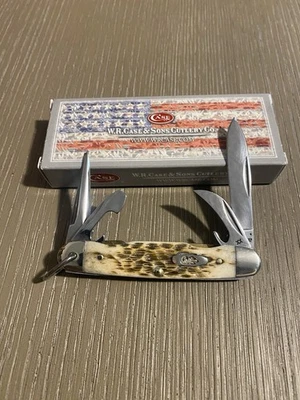 Case XX Scout Jr 64090R Amber Bone Peach Seed Jig, 2016 NIB, Hard To Find - Image 1 of 4