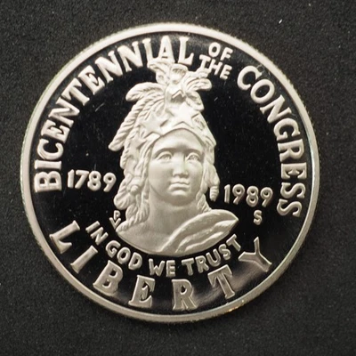 S 1989 Prueba Bicentenario del Congreso Medio Revestido **Envío Gratis**CC55 Foto 1 de 2