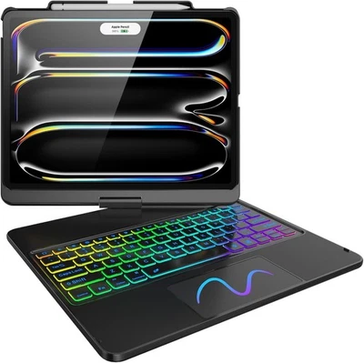 Keyboard Case For Apple iPad Pro 13 inch M4/M3 Multicolor Backlit With Trackpad - Image 1 of 4