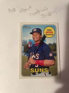 Yasel Antuna Autographed 2018 Topps Heritage Minors Signed Card #95 - Nationals