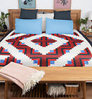 Red Calico Log Cabin Barn Raising FINISHED Quilt - Masculine Look