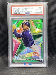2022 Topps cromo logofractor Wander Franco Future Stars verde/99 PSA 10 POP 8 - Imagen 1 de 2