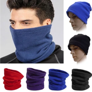 1PC Cycling Thermal Neck Warmer Snood Winter Fleece Scarf Tubes Balaclavas - Foto 1 di 16