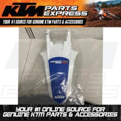 NEW OEM KTM BLUE/WHITE TAIL FENDER SIX DAYS 250 300 350 450 500  7960801300028C - Image 1 of 4