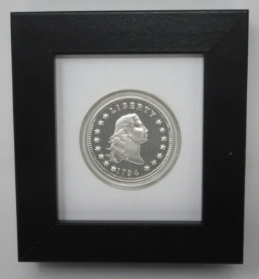 1 OUNCE SILVER ROUND (NOT INCLUDED) SMALL DISPLAY FRAME - Image 1 of 4