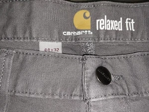 Carhartt  Men's  Size 44 x 32 GRAY Work Pants-Relaxed Fit Great Shape! - Picture 1 of 6