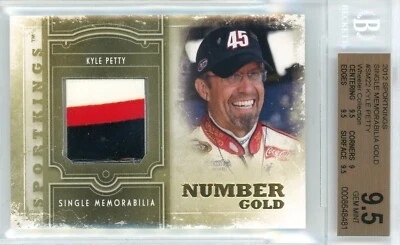 2012 SPORTKINGS SINGLE MEMORABILIA OURO #SM22 KYLE PETTY BGS GEM ESTADO PERFEITO 9,5 - Imagem 1 de 2