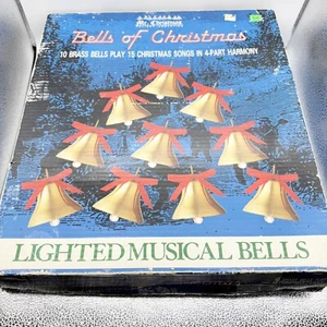 Mr. Christmas Bells of Christmas 10 Brass Bells 15 Songs Lights 1990 READ - Picture 1 of 4