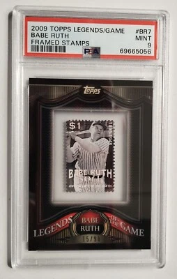 2009 Topps Update Babe Ruth Legends of the Game Stamp Collection #/90 PSA🔥MINT - Image 1 of 4