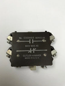 C320KA3 Cutler Hammer Auxiliary Contact Series A2 600V Max AC - Picture 1 of 9