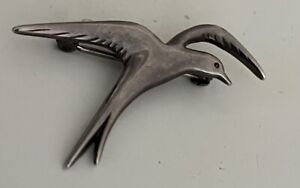 Vintage Sterling Silver Ola Gorie Rare Tern Brooch Collectable Sea Bird Seagull