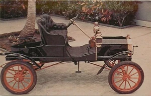 1906 Model N Ford Runabout Antique Car Music Yesterday Sarasota FL Postcard - Picture 1 of 2