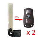 New Remote Smart Emergency Key Uncut Blade Replacement for BMW (2 Pack)