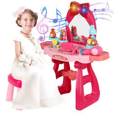 Children's inductive music girl simulation dresser makeup toy jewelry set 