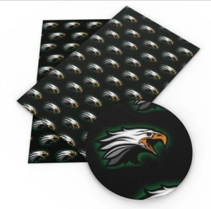 Eagles FAUX LEATHER SHEET 8" x 12" 1097226 Football Philadelphia SMOOTH TEXTURE - Picture 1 of 2
