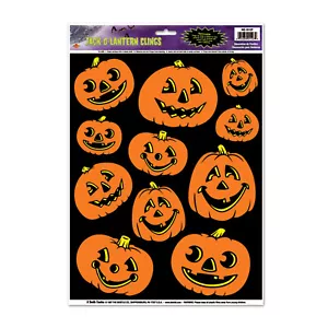 HAPPY JACK-O-LANTERN CLINGS de Beistle Company 01127 - Imagen 1 de 1