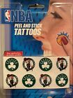 Boston Celtics NBA Peel and Stick Tattoos Rico Industries Set of 8 New
