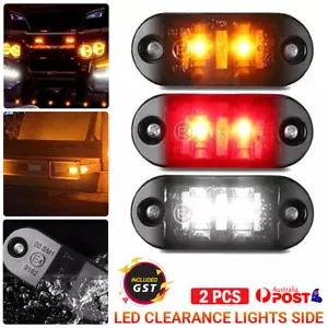 CLEARANCE LIGHTS SIDE MARKER LAMP TRAILER TRUCK CARAVAN RV RED AMBER WHITE LED - Picture 1 of 19
