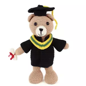 Orso della laurea Amigurumi all'uncinetto fatto a mano: regalo e decorazione - Foto 1 di 5