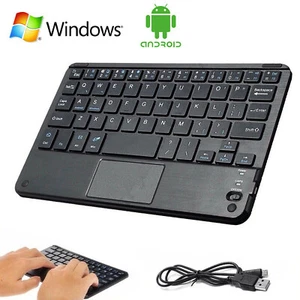 Mini Bluetooth Wireless Touchpad Keyboard&Cordless Mouse For Android IOS Tablet - Picture 1 of 13