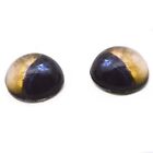 Pair High Dome Brown Cream Possum Half Sphere Glass Eyes For Taxidermy Jewelry