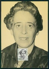 BRD MK 1989 FAMOUS WOMEN HANNAH ARENDT CARTE MAXIMUM CARD MC CM m3026