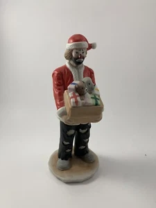 Emmett Kelly Jr Collection Santa Claus Clown w Presents 8 3/8" Flambro Figurine - Picture 1 of 10