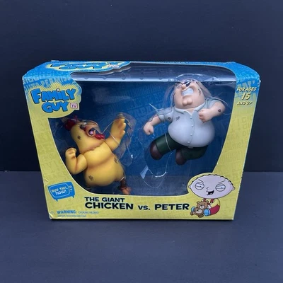 VINTAGE Family Guy The Giant Chicken vs. Peter Figure 2-Pack 2010 Mezco - Image 1 of 4