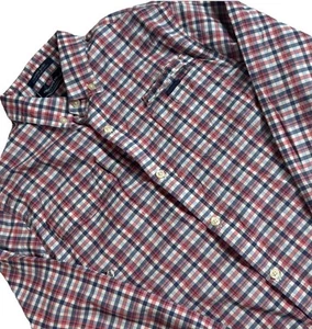 Vineyard Vines Performance Button Up Shirt Blue Plaid Boys Large Harbor Vented - Picture 1 of 8