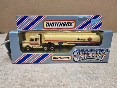 Matchbox CY-17 Convoy 1983  Amoco Tanker Unpunched  MIB Box missing end flap - Image 1 of 4
