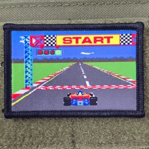 Pole Position Patch Moral Tactical Meme Gamer Racing USA Flag Hook & Loop 3x2 - Picture 1 of 8