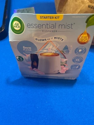 air wick essential mist diffuser starter kit linen and petal scent - Image 1 of 4