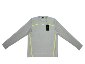 BOSS Mens Sweatshirt Grey Pullover Top With Logo - Salbo Gym Size XL - Picture 1 of 8