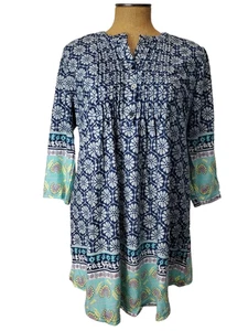 Reborn Mujer Azul Multi Túnica Top Talla XL - Imagen 1 de 3