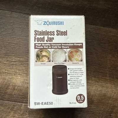 Frasco de comida Zojirushi SW-EAE50 aço inoxidável (0,5L) novo caixa aberta - Imagem 1 de 4