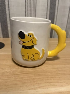Rae Dunn Pixar Disney Dug from UP “Squirrel” Yellow Handle 20oz Mug New - Picture 1 of 3
