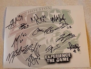 11/12 Houston Aeros Team Auto 8x10 foto con Matt Kassian Minnesota Wild - Imagen 1 de 1