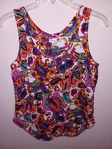 Merona colorful Floral print sleeveless blouse tank top shirt Women's size XS - Picture 1 of 3