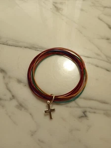 Cross Bracelet Made Of Mini Springs Layered Bracelet Colorful Charm Bracelet - Picture 1 of 6