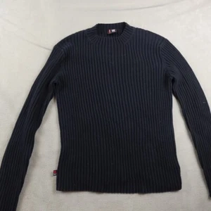 Polo Jeans Company Sweater Mens Large Blue Ribbed Knit Crew Neck Vintage Casual - Picture 1 of 18