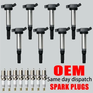 8 Ignition Coil & 8 Iridium Spark Plug OEM For Toyota Sequoia Tundra Lexus UF487 - Picture 1 of 15