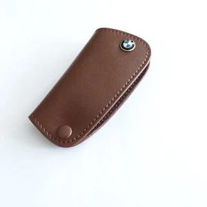 Original BMW Schlüsseltasche Autoschlüsseltasche Etui Leder Braun Keyless Go - Bild 1 von 7